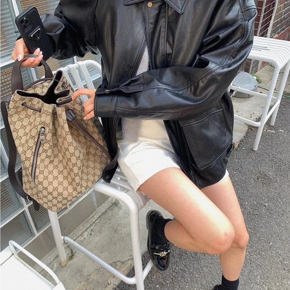 Gucci Brown Monogram Backpack - Picture 8 of 9